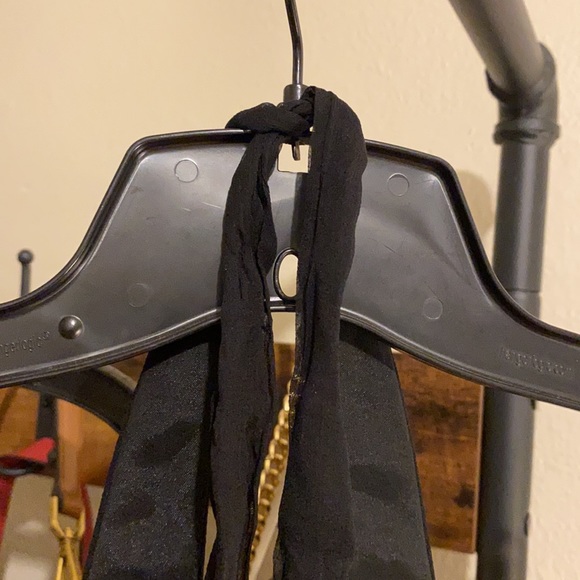 WHBM Black Halter Neck Ruffle Skirt MIDI Dress - Picture 8 of 14